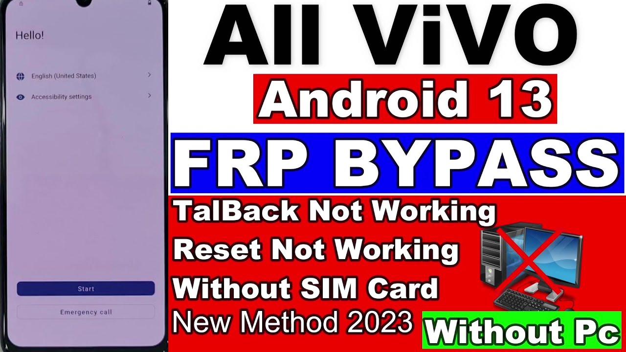 Vivo FRP Bypass Android 13 TalBack Not Working | Reset Vivo FRP Bypass Android 13 TalBack Not Working | Reset