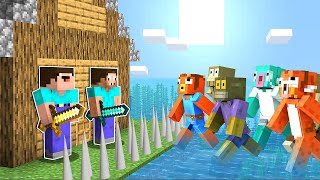 Нуб И Про Построили Защищенный Дом Против Рыб Мутантов Майнкрафт ! Нубик И Ловушка Minecraft