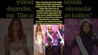 Berfu Yenenlerden Miss Turkey 2024 Yarişmacilarina Övgü