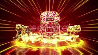 Countdown To The Year Of The Tiger Royalty Free After Effects Video Template Stock Footage M3M Music
