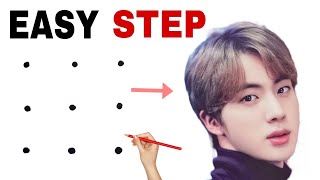 How to draw BTS Jin // BTS Jin Drawing // BTS Pencil drawing // BTS army