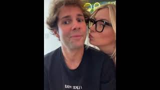 Corinna Kopf gives David Dobrik a birthday kiss 😘