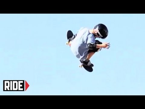 12 Year Old Skateboarder lands a 900 on the Mini-MegaRamp