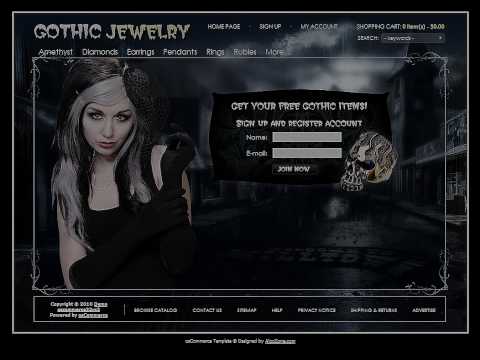 Fahrvergn  on Gothic Jewelry Store Oscommerce Template