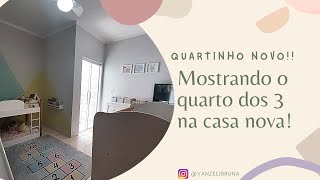 Mostrando O Quartinho Novo Dos 3 Filhos Quarto Das Crianças Na Casa Nova