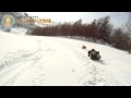 ビバアルパカ牧場 エアボード専用ゲレンデからの滑走風景 2012年01月