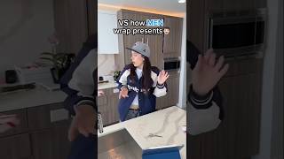 Women Vs Men Wrapping Presents