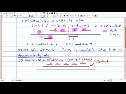 01204313/63 Algorithms EP05.4 - แนะนำ Greedy algorithms, ปัญหา interval scheduling