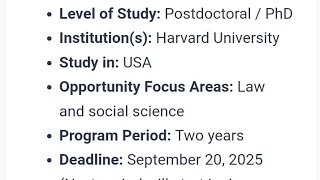 Harvard University Fully Funded Scholarships For Master & Phd For All World Easily Apply