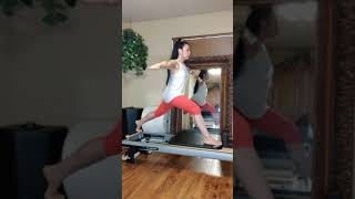 Reverse Front Splits Hands Off - Right Leg Peak Pilates Fit Reformer Leilani Pilates