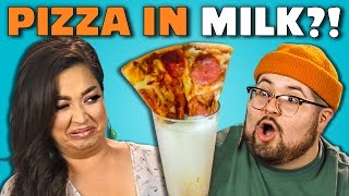 Pizza Milk Challenge Adults Vs. Food