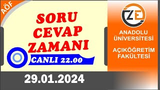 AÖF 29 01 2024 Canlı - Final Sonuçları Açıklanmadı - Bahar Dönemine 3 Gün Kaldı