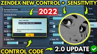 (YouTuber) ZENDEX Control Code/ Zendex New Sensitivity Code 2022 || BGMI/PUBG ||