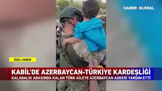 Kahraman Azerbaycan Askeri Kabil'de Kalabalıklar Arasında Kalan Türk Aileye Yard