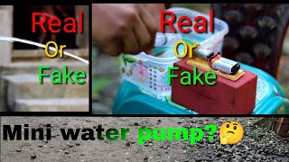 How To Make Mini Water Pump Real Or Fake??