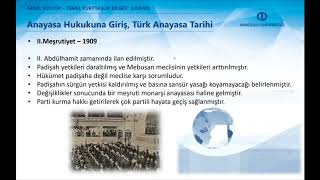 Genel Kültür - Hukuk Bilgisi - Anayasa Hukukuna Giriş, Temel Kavramlar Ve Türk Anayasa Tarihi
