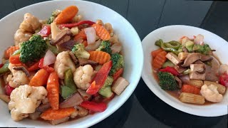 Stir Fry Vegetable With Shiitake Mushroom And Tofu