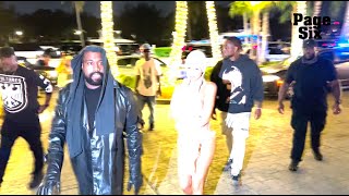 Kanye Wests Wife, Bianca Censori, Accessorizes Her Metal Mesh Bikini W Stuffed Animal In Miami