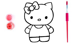HELLO KİTTY Nasıl Çizilir? | Hello Kitty Boyama | How To Draw Hello Kitty | Lear