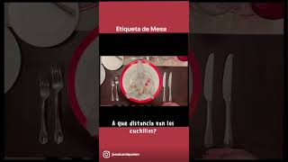 Sabes a quƩ distancia debes colocar los cuchillos al poner la mesa?