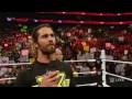 Roman Reigns interrupts Seth Rollins: Raw, March 2, 2015