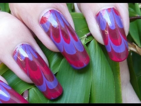 Autumn / Fall Inspired Water Marble Nail Art Tutorial, Using OPI & China