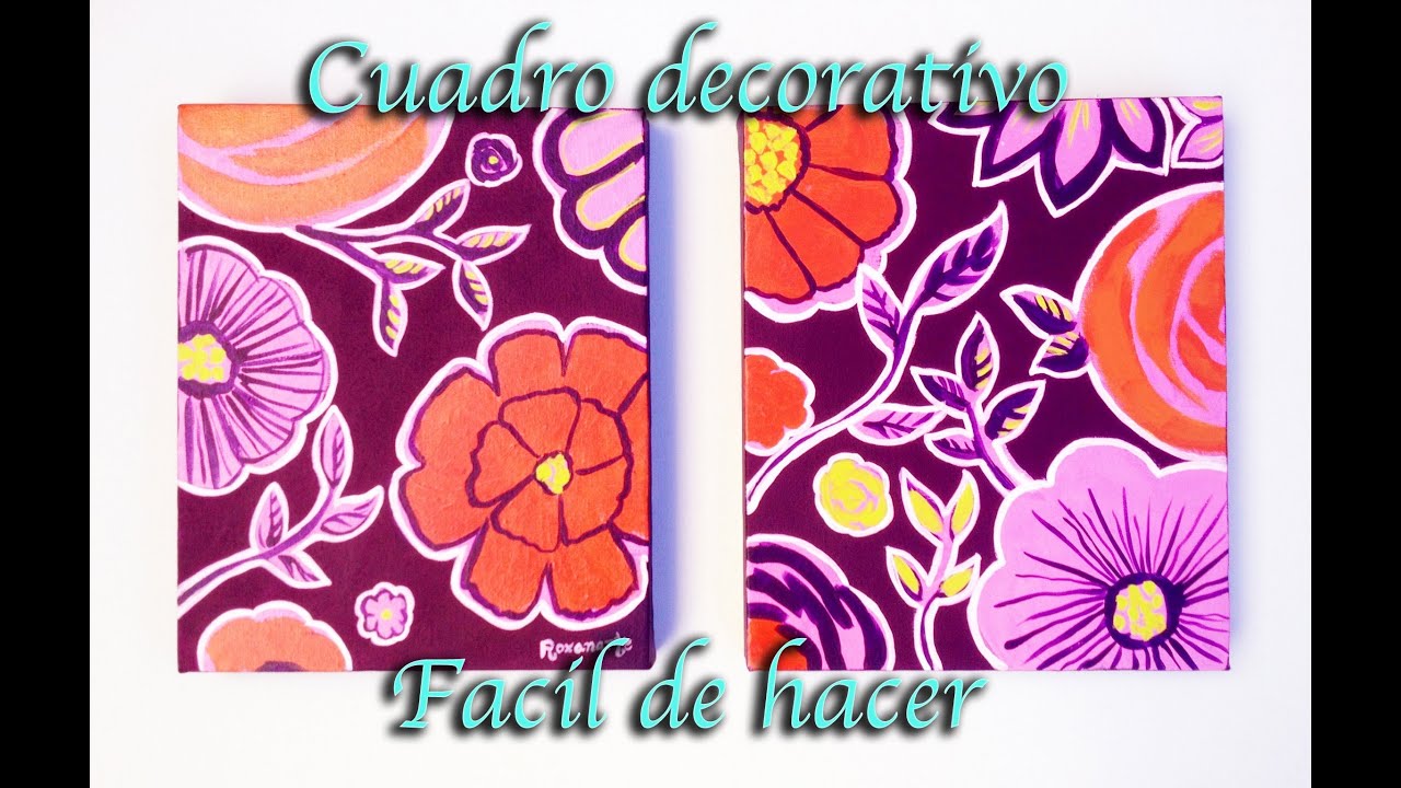 Como pintar un cuadro decorativo (FACIL) - YouTube