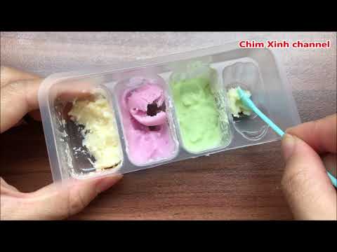 ĐỒ CHƠI ĂN ĐƯỢC, POPIN COOKIN LÀM KEM VIÊN - DIY kracie making ice cream (Chim Xinh)