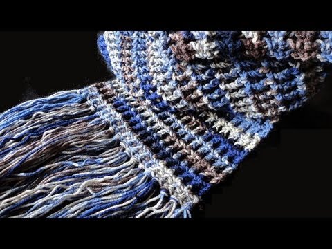 How to: Crochet Waffle Stitch Scarf - YouTube