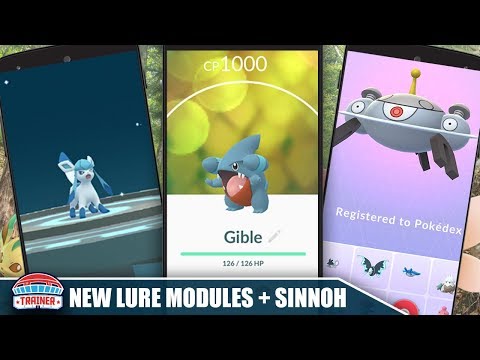 GIBLE IS LIVE! HOW TO USE NEW LURE MODULES TO EVOLVE GLACEON, ETC + MORE SINNOH POKEMON | POKEMON GO
