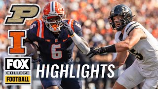 Purdue Boilermakers Vs. No. 23 Illinois Fighting Illini Highlights Fox College Football