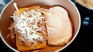Cheesy Tuna Melt on Sourdough and Caramelized Sweet Onions