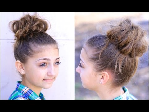 Tags:messy bun hair hairdo hairstyle girl easy rubber band twist