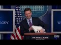 New press secretary scolded during White House briefing