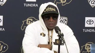 Coach Prime Deion Sanders Press Conference Following Colorado Buffaloes Win Over Iowa State Cyclones