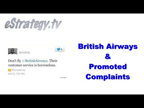 British Airways & Promoted Twitter Complaints