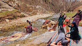 rural life .  Village women in Iran are preparing for Nowru