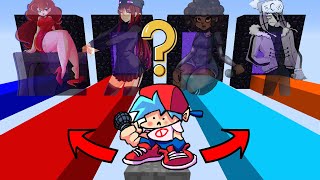 Minecraft Fnf Boyfriend Do Not Choose The Wrong Portal Girlfriend Or Enderman Or Carol Or Ruv ?