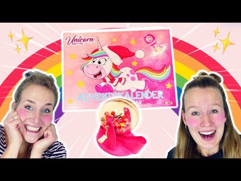 Einhorn ADVENTSKALENDER LOTTERIE Challenge NINA VS KATHI Wer öffnet die besten Türen? Craze Unicorn