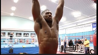 'I AM A UNIT!' - CLAIMS ANTHONY JOSHUA - STRETCHING SESSION AHEAD OF CARLOS TAKAM CLASH ON OCT 28TH