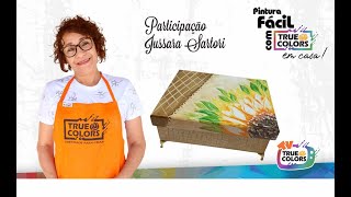 Caixa girassol com pintura decorativa - Jussara Sartori