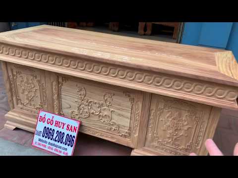 BÀN LÀM VIỆC DÀNH CHO LÃNH ĐẠO CẤP CAO, GIÁM ĐỐC GỖ GÕ ĐỎ - A Tài BR-VT - Đồ Gỗ Huy San 0969208096