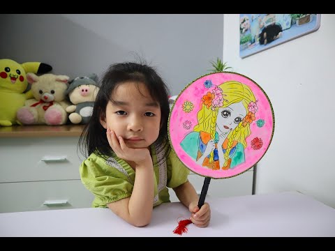Tô màu công chúa. Quạt cầm tay hình công chúa/ Mun Mun TV