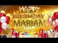 Mariam - Happy Birthday Mariam
