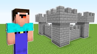 Нуб Построил Крепость За 10 Секунд В Майнкрафт ! Нубик Против Быстрые Строители И Троллинг Minecraft