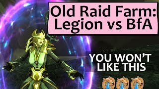 Is Old Raid Farming Harder In Bfa? Legacy Raid Speed Bfa Alpha To Legion Comparison