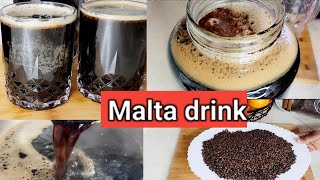 Homemade Malta Drink Malt Barley At Home