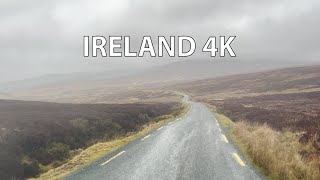 Wicklow Mountains National Park 4K - Scenic Drive - Heavy Rain