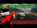 EVERY GUN SPAWN LOCATION IN JUGGERNAUT MODE! Roblox Survive And Kill The Killers In Area 51!