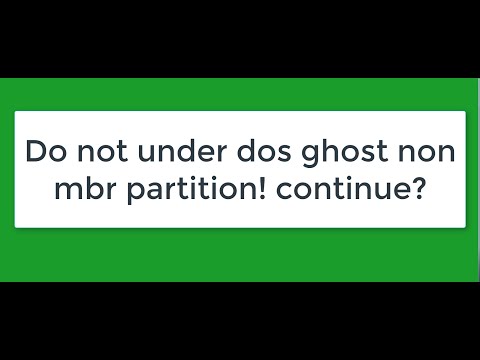 Do not under dos ghost non mbr partition! continue? 2020 | Songkhangluu✅